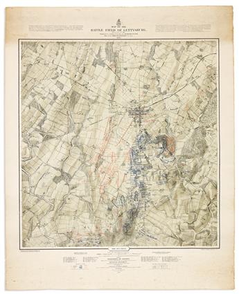 (CIVIL WAR.) John B. Bachelder. Map of the Battle Field of Gettysburg July 1st, 2nd, 3rd, 1863.